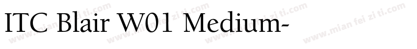 ITC Blair W01 Medium字体转换